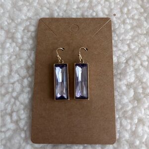 Elegant Purple Drop Earrings